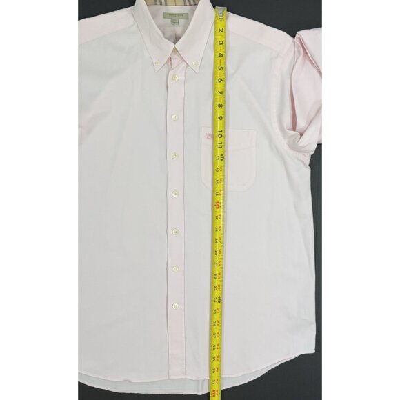 Burberry London Mens Shirt Pink EKD Nova Check Flip Cuff Size Large Button Down - Picture 12 of 14